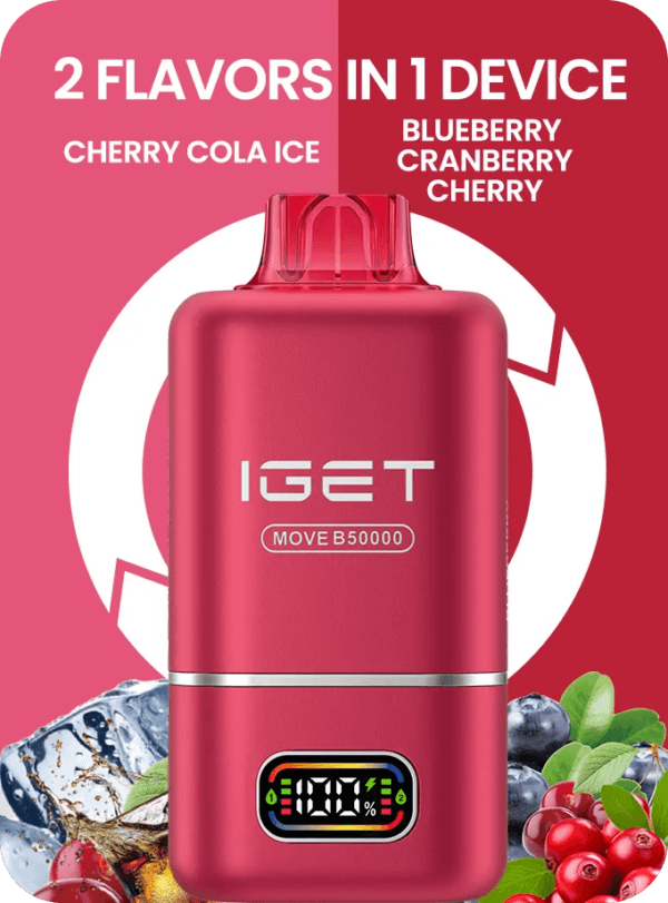 IGET MOVE B50000 (50k Puffs – 2 Flavours in 1 device)